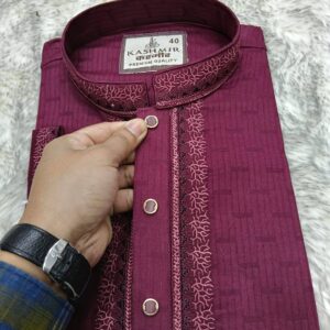 Premium Quality Cotton Panjabi |  Luminous Violet