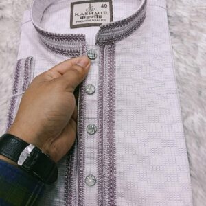 Premium Quality Cotton Panjabi |  Platinum White Edition